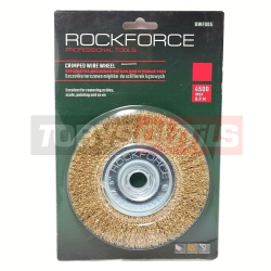 Brosse plate laitonné ronde meuleuse touret Ø150mm AXE 22,23mm+15mm RockForce