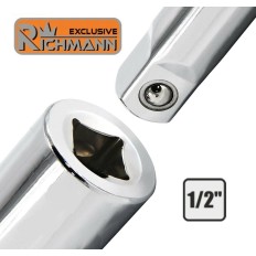 Douille longue 6 pans 1/2", Chrome-Vanadium, 9 mm,  L 75 mm RICHMANN C5109