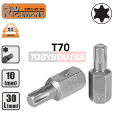 Embout T70 TORX T-70 entrainement 10 mm 3/8" Acier S2 HAUTE QUALITÉ RICHMANN