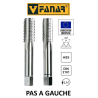 FANAR Jeu de 2 tarauds à main PAS À GAUCHE HSS M10 x 1  DIN-2181/2 LH pas FIN