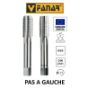 Jeu de 2 tarauds à main FANAR® PAS A GAUCHE HSS M12 x 1  DIN-2181/2 LH pas FIN