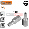 Embout T10 AVEC TROU T-10H TORX sécurité percé entrainement 10 mm 3/8" Acier S2