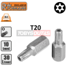 Embout T20 AVEC TROU T-20H TORX securité percé entrainement 10 mm 3/8" Acier S2