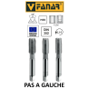 Jeu de 3 tarauds à main FANAR® PAS A GAUCHE HSS M12 x 1,75  DIN-352/3 LH 