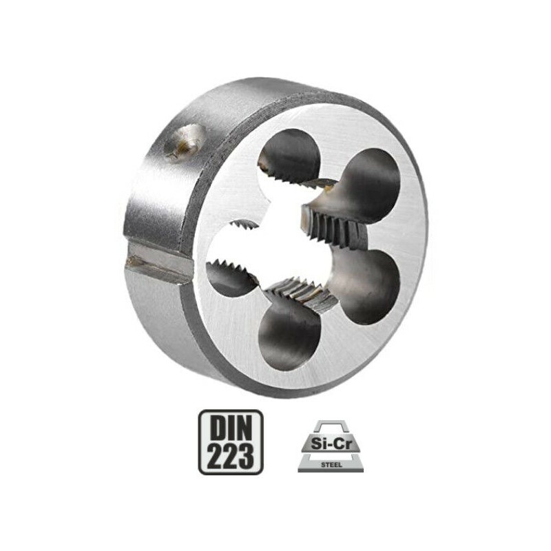 Filière à main HSS pas mètrique M16 x 2 mm - Pour cage Ø 45 mm DIN223