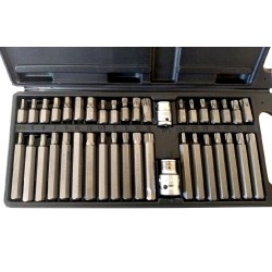 Coffret 40 embouts TORX BTR XZN SPLINE 12 pans Acier S2 Professionnel VW FORSAGE