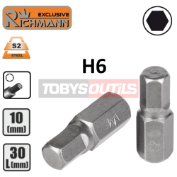 Embout H6 BTR ALLEN IMBUS HEX 6p entrainement 10 mm 3/8" Acier S2 RICHMANN C3252