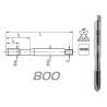 Taraud machine M8x1,25 entrée GUN pour trous débouchants DIN-371 HSSE FANAR® 800