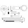 Outils piges de calage VW AUDI SKODA 1.4 - 1.6 - 2.0 TDI CR FORSAGE F-910G13AD