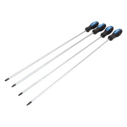 Jeu de 4 tournevis TORX extra long 450mm T15 T20 T25 T30 SATRA S-4SST