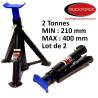 Chandelles x2 pliantes 2 tonnes voiture pliables compact ROCKFORCE Professionnel