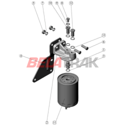 Filtre à gasoil AVTO BELARUS MTZ 80  réf : FT0201117010