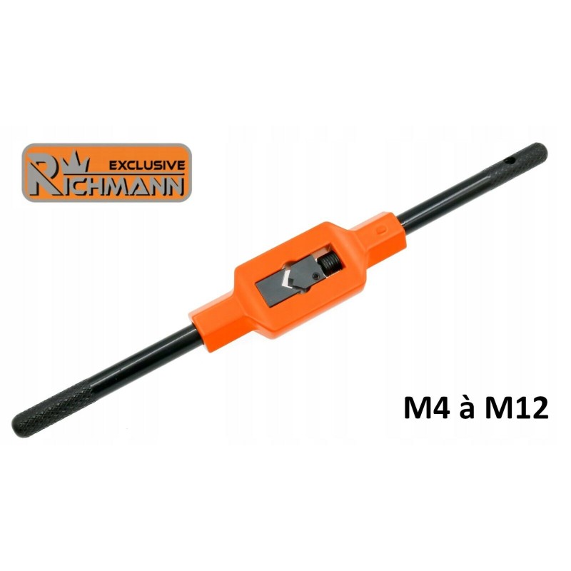 Porte tarauds, tourne à gauche support de tarauds M4 à M12 Richmann C8998