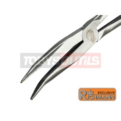 Pince à becs EXTRA LONG coudé à 20° 280mm Chrome-Vanadium RICHMANN C7036