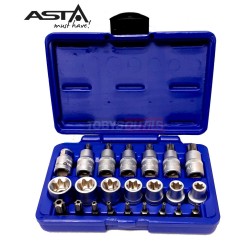 Coffret douilles et embouts 1/2" Torx & Resitorx E12 à E24 et T10 à T60 TXSET-23