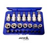 Coffret douilles et embouts 1/2" Torx & Resitorx E12 à E24 et T10 à T60 TXSET-23