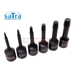 Jeu d'extracteurs de vis PRO 6 pièces Ni-Cr-Mo carré 3/8" SATRA S-1036B