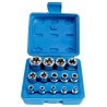 Coffret douilles Torx femelles E4 à E24 E-TORX 1/4 "3/8" et 1/2 " SATRA S-P14ES