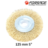 Brosse plate LAITON ronde pour meuleuse touret Ø125mm AXE 22,23mm & 16mm FORSAGE