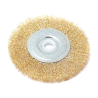 Brosse plate LAITON ronde pour meuleuse touret Ø125mm AXE 22,23mm & 16mm FORSAGE