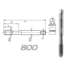 Taraud machine M8x1 entrée GUN pour trous débouchants DIN-371 HSSE FANAR® SC