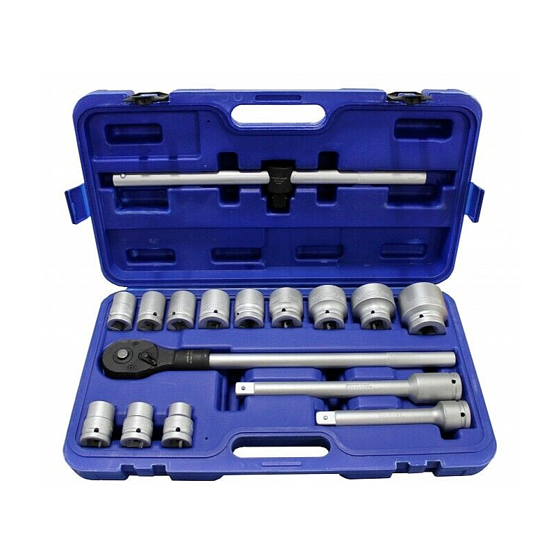 Coffret 3/4'' clé à cliquet douilles 6 pans 17 à 50 mm POIDS LOURD CAMION ENGINS