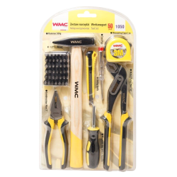 Jeu d'outils complet pour travaux de bricolage pince marteau tournevis 50pcs WMC