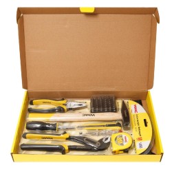 Jeu d'outils complet pour travaux de bricolage pince marteau tournevis 50pcs WMC