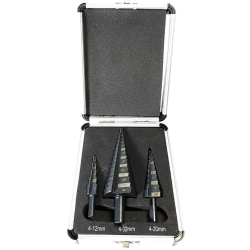 Coffret de 3 forets à étages HSS professionnel 4-32 mm RICHMANN C9265