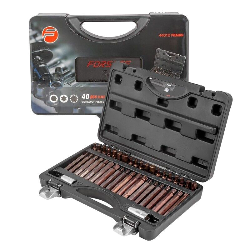 Coffret d'embouts +2 porte-embouts, 40pcs TORX, HEX,  S2 Pro FORSAGE F-4401D