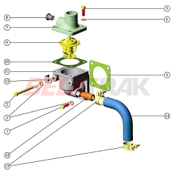 Durite de thermostat AVTO BELARUS MTZ 50_80_90_500_800_900 réf. 50-1306028