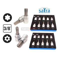 Embouts douilles 3/8" TORX & Resistorx avec trou module insert servante SATRA