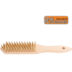 Brosse métallique de nettoyage ACIER manche BOIS longueur 290 mm RICHMANN C4359