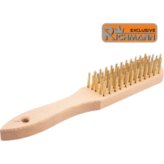 Brosse métallique de nettoyage ACIER manche BOIS longueur 290 mm RICHMANN C4359