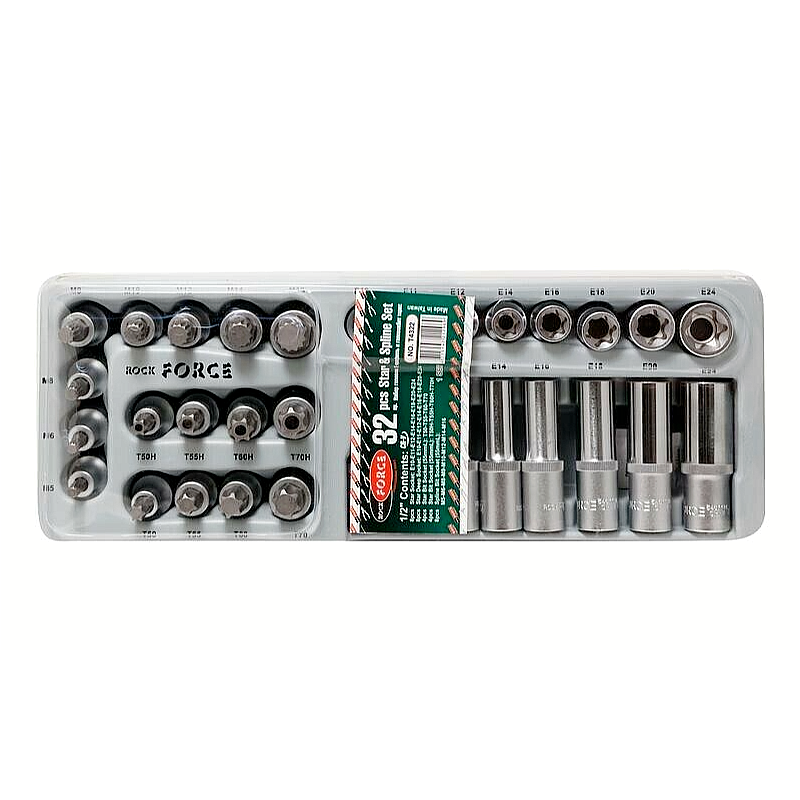 32 douilles et embouts sur douilles TORX Spline module servante ROCKFORCE T4322