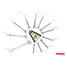 Jeu de 12 clés mixtes plates à œil de 6 à 22 mm en Acier forgé WMC 5123