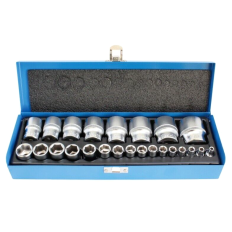 COFFRET MÉTAL 24 DOUILLES 1/4"-1/2 TAILLES EN POUCES 5/32 à 1-1/4 SATRA S-MB245 