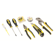 Trousse d'outils complète travaux de bricolage pince marteau tournevis 9pces WMC