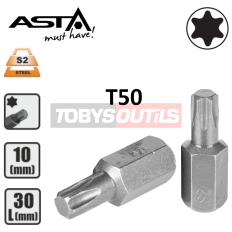 Embout T50 TORX T-50 entrainement 10 mm 3/8" Acier S2 HAUTE QUALITÉ ASTA