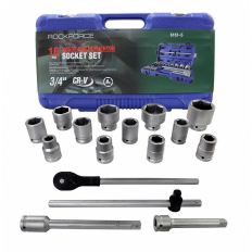 Coffret 3/4'' clé à cliquet douilles 6 pans 17 à 50 mm POIDS LOURD CAMION ENGINS