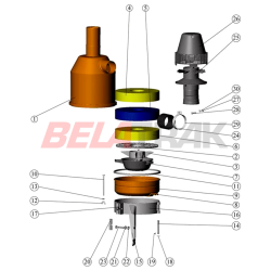 Préfiltre à air Mono-cyclone AVTO BELARUS MTZ 50 500 575 800 900 et UMZ6 611