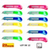 LOT de 12 cutters lame 18 mm de différentes couleurs à lame sécable RICHMANN 