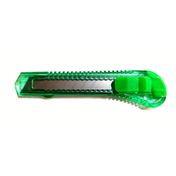 Cutter lame 18 mm couleur VERT avec lame sécable 